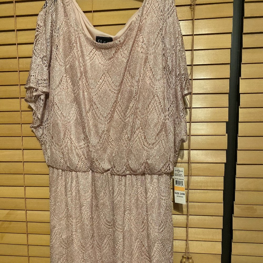 NWT Pink/Silver Formal Dress